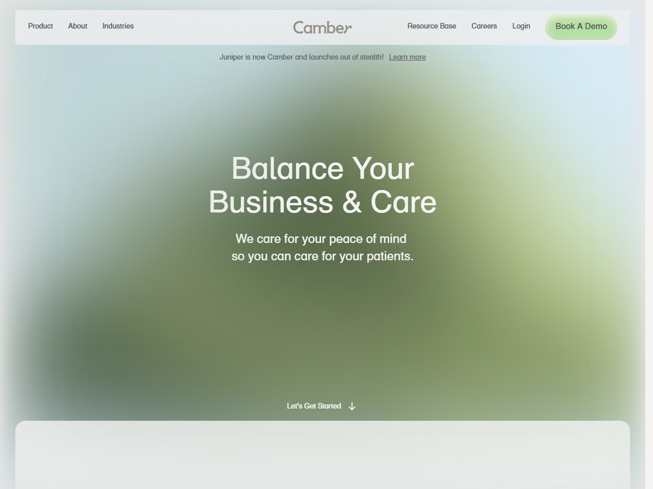 Screenshot of Camber Health