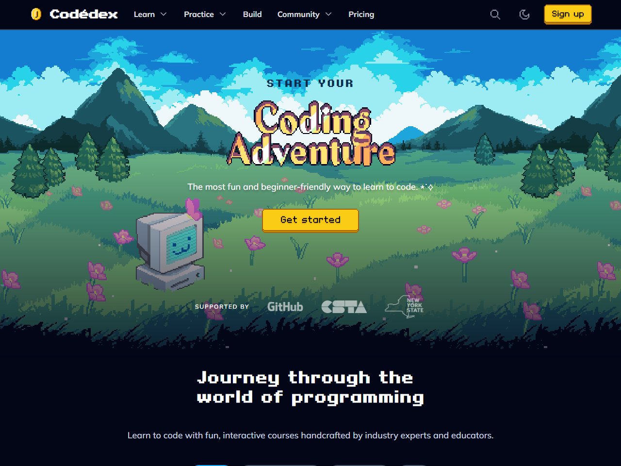 Screenshot of Codedex