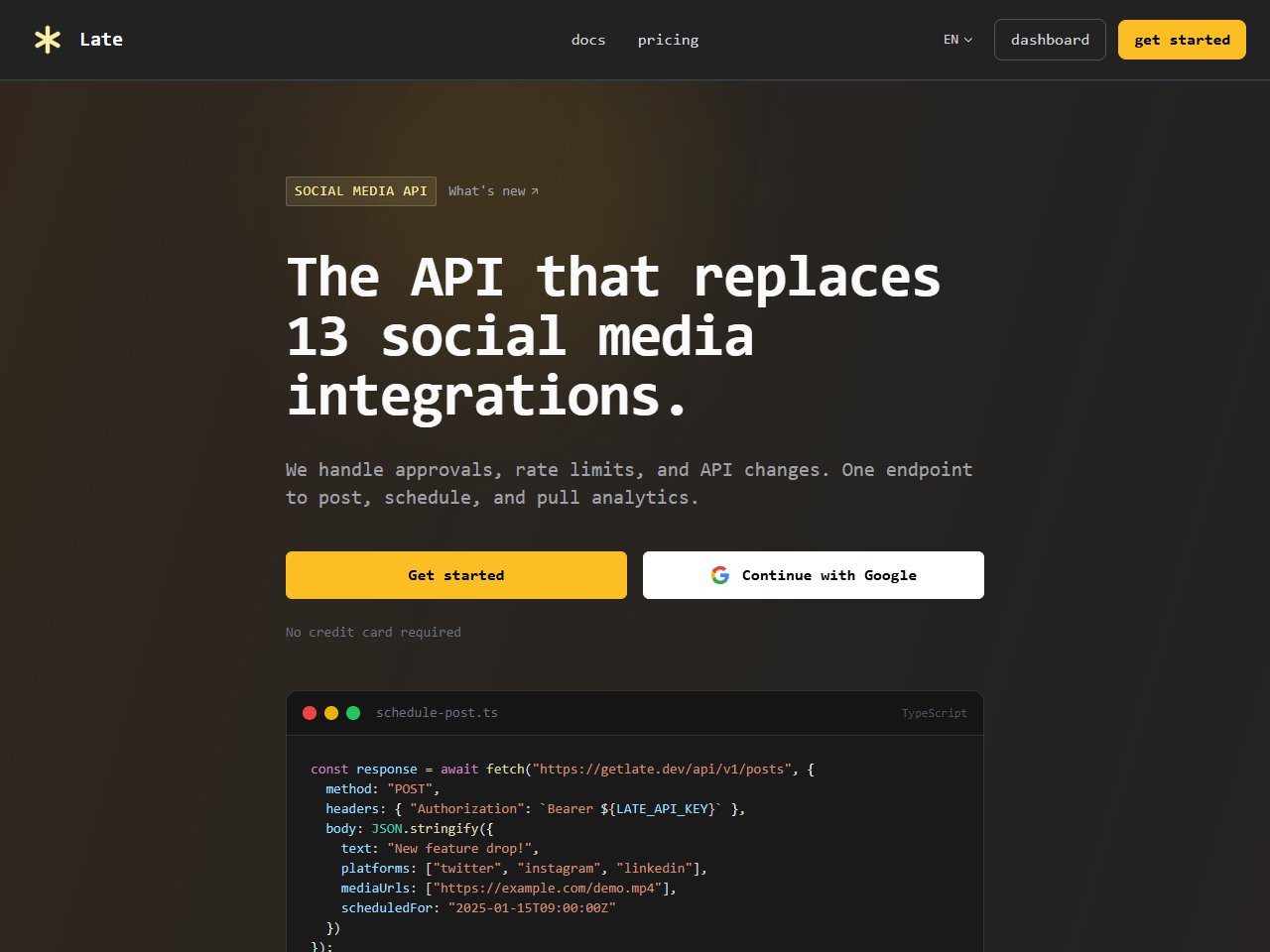 Screenshot of Get Late
