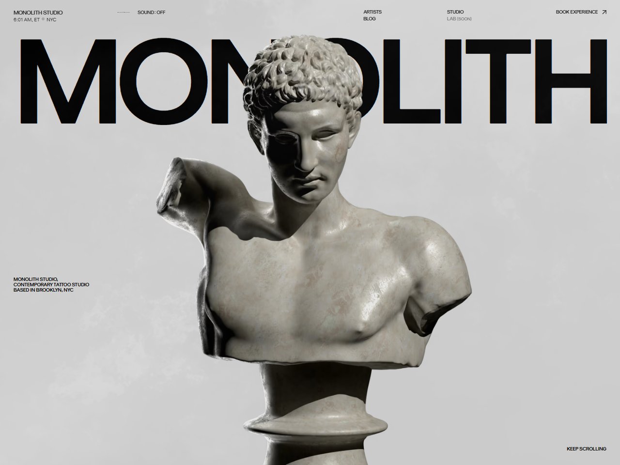 Screenshot of Monolith Studio